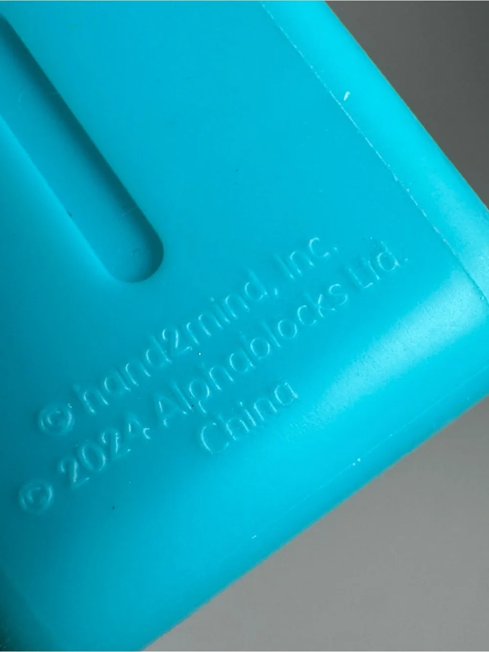 Hand 2 Mind 2024 Alphablocks Number Blocks 5 Teal Blue Rubber Glitter Water 6.5